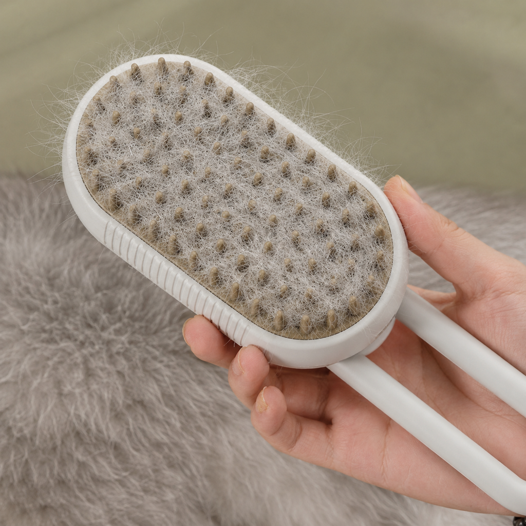 3-in-1 Electric Steam Pet Grooming Brush
